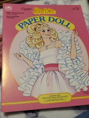 Barbie Paper Doll Book - Pink & Yellow Cover
